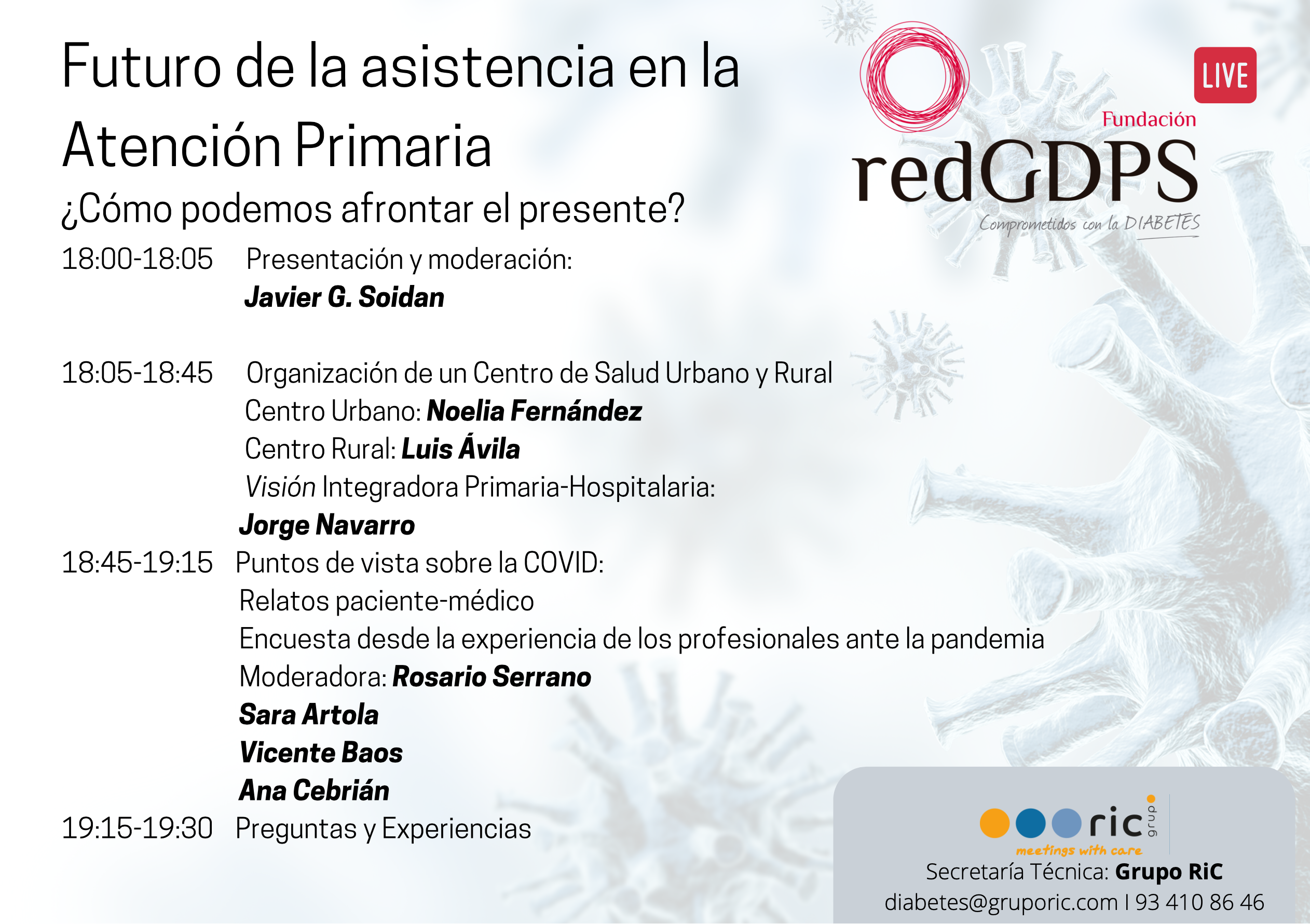 Webinar Aprender a vivir en el Centro de Salud con la COVID-19
