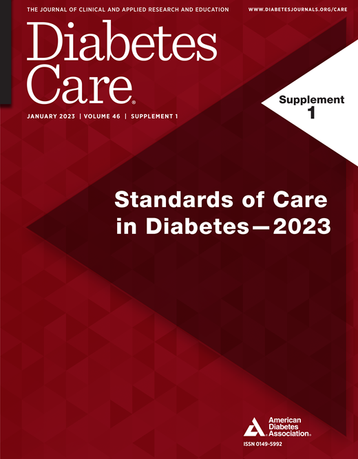Diabetes Care cover 2023